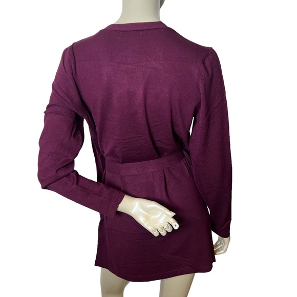 Coco Bleu Mulberry Long Sleeve Tie Knit Cardigan. - Picture 6 of 10